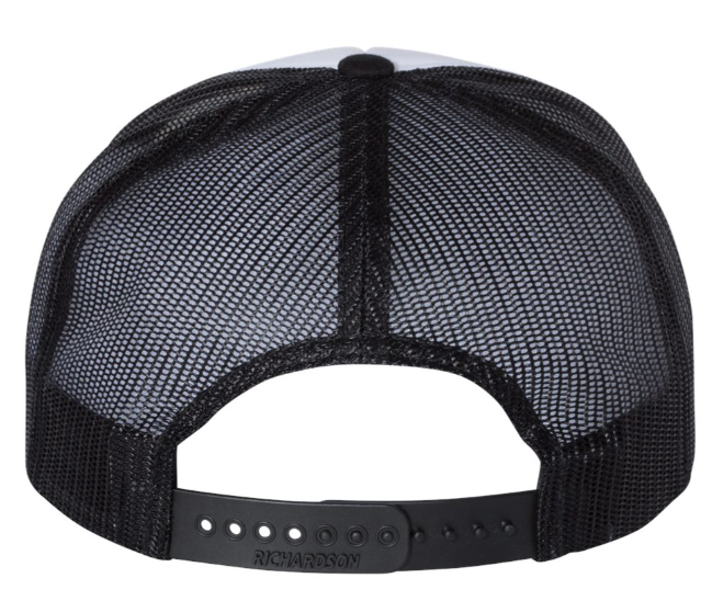 850 SUNSET BLACK AND WHITE TRUCKER HAT