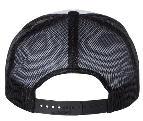 850 SUNSET BLACK AND WHITE TRUCKER HAT