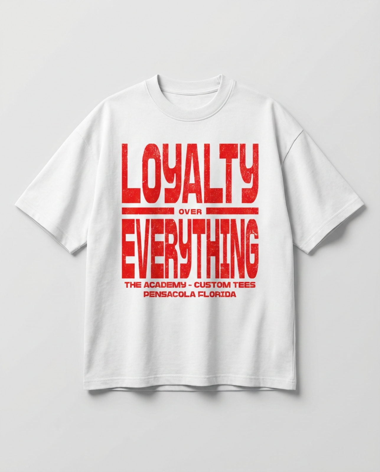 Loyalty Over Everything Graphic Tee – Red