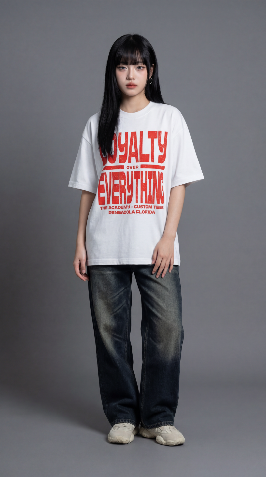 Loyalty Over Everything Graphic Tee – Red