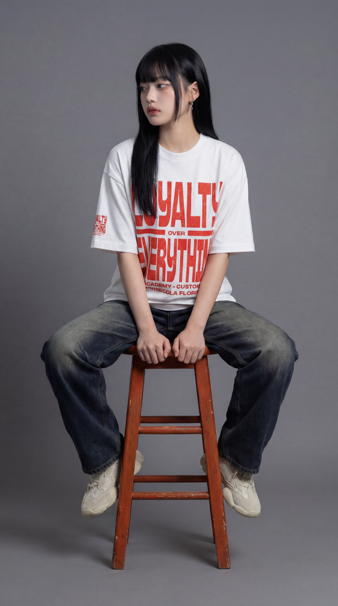 Loyalty Over Everything Graphic Tee – Red