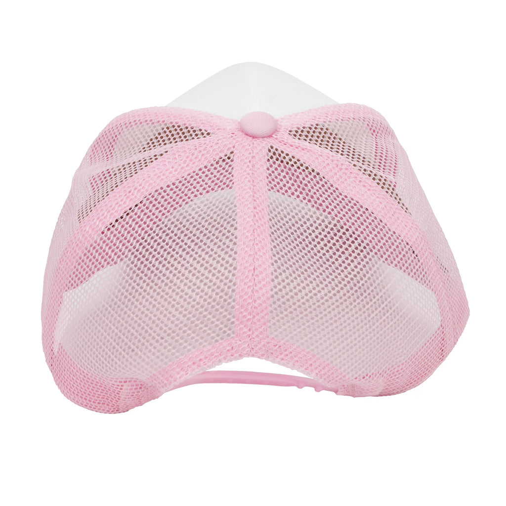 850 SUNSET PINK AND WHITE TRUCKER HAT