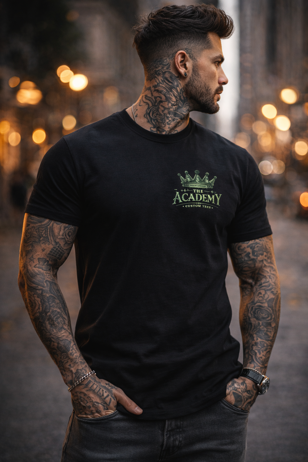 ACADEMY LOGO TEE -BENJAMIN FRANKLIN