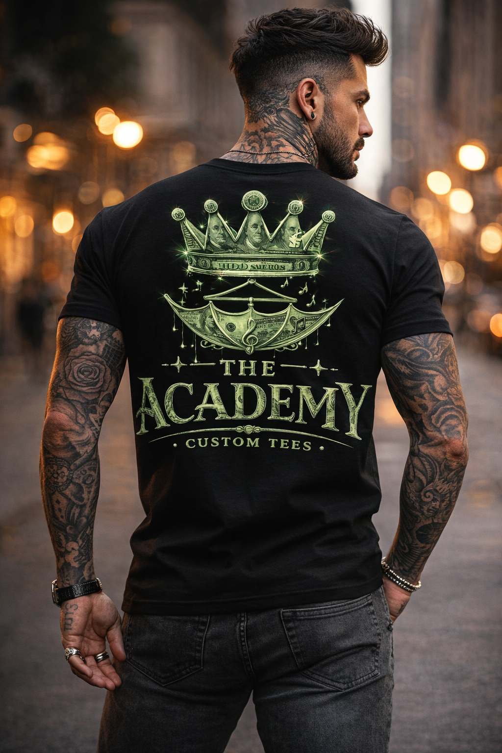 ACADEMY LOGO TEE -BENJAMIN FRANKLIN